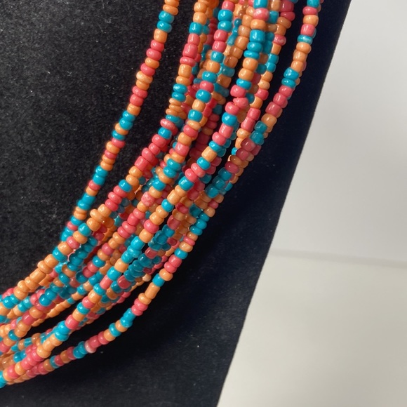 23" 14 Strand Colorful Beaded Necklace - Picture 5 of 7